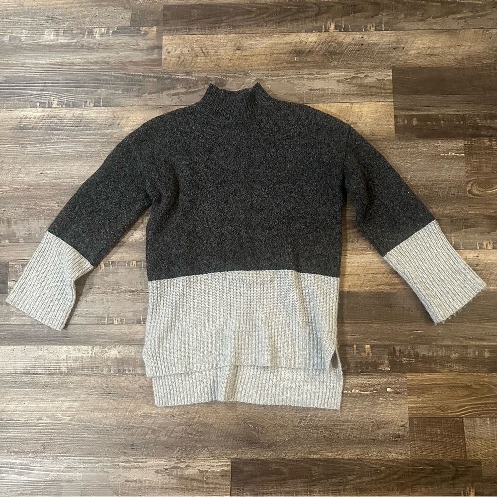 Michael Kors Gray and Dark Gray Turtleneck Sweater